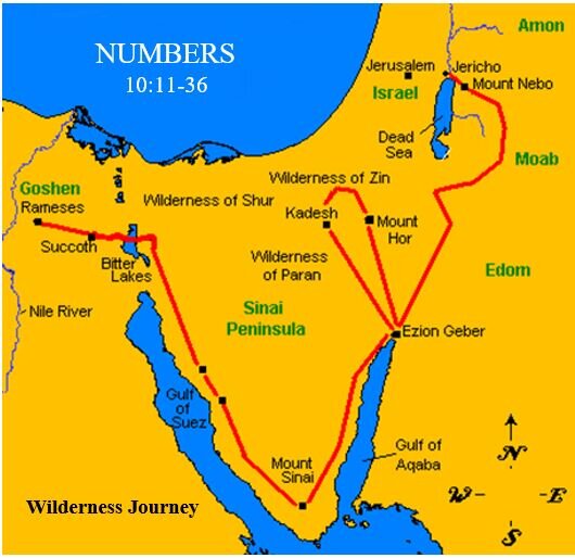 Numbers 10:11-36  — Following the Cloud as the Journey Begins