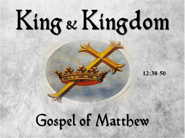 Matthew 12:38-50  — Warning Addressed to This Present Evil Generation